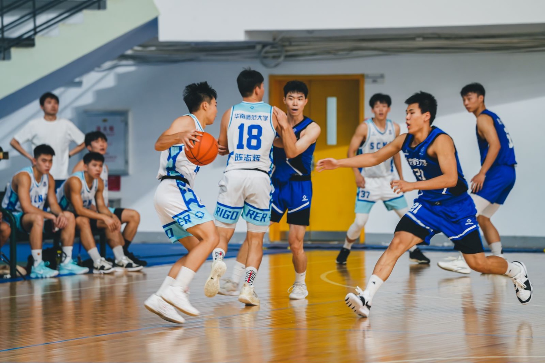 关于大学生篮球联赛冠军队庆祝胜利的信息